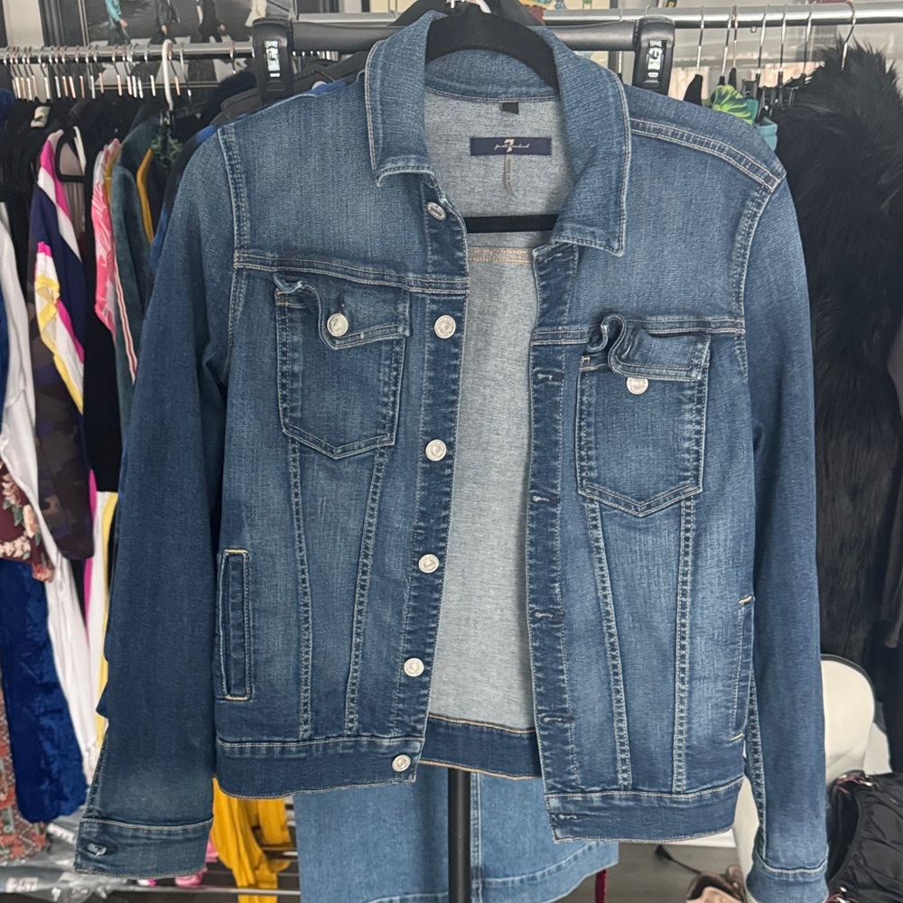 7 for all mankind Blue Denim Jacket